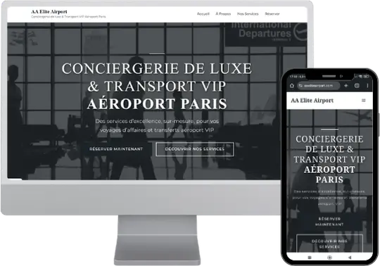 création site vitrine conciergerie de luxe aéroportuaire - digital agency karuweb