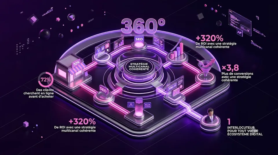 Agence Marketing Digital — Stratégie digitale 360° et acquisition multicanal par Karuweb