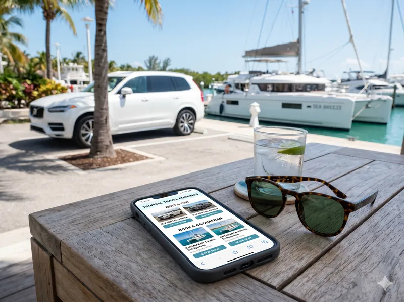Système de réservation en ligne pour loueur de voiture et excursion aux Antilles
