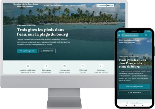 Site de réservation gites les pieds dans l'eau — Location de vacances
